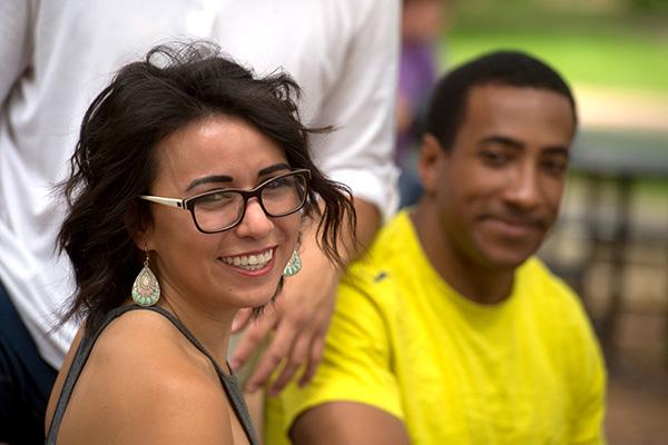 transfer students smiling